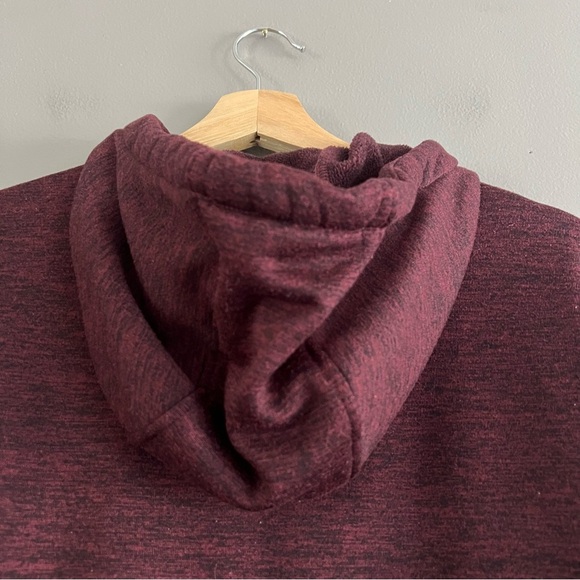 Burton Men's Oak Full-Zip Hoodie Utility Technical Dryride Heather Burgundy S - Picture 7 of 15